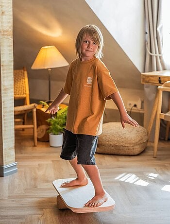 Planche d'Équilibre avec Rouleau en Liège - M