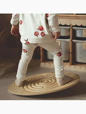 Planche d’équilibre bois labyrinthe enfants adultes coordination motrice