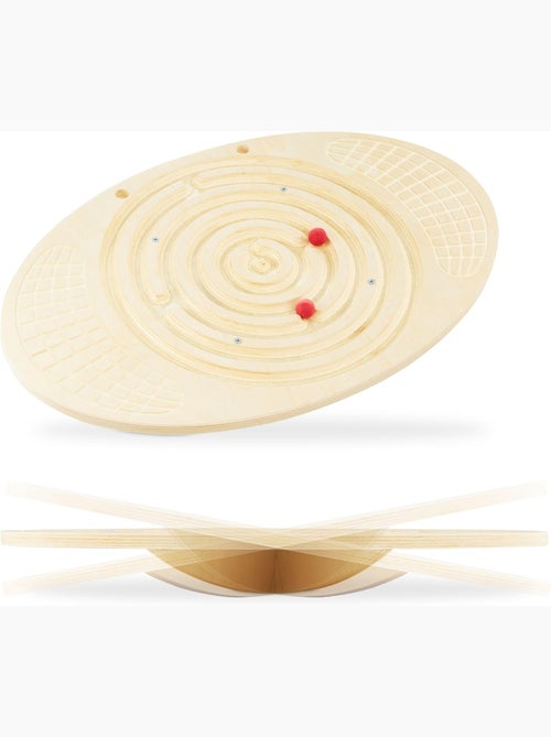 Planche d’équilibre bois labyrinthe enfants adultes coordination motrice - Kiabi Planche d’équilibre bois labyrinthe enfants adultes coordination motrice - Kiabi
