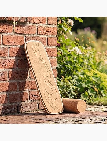 Planche d'équilibre en bois et liège