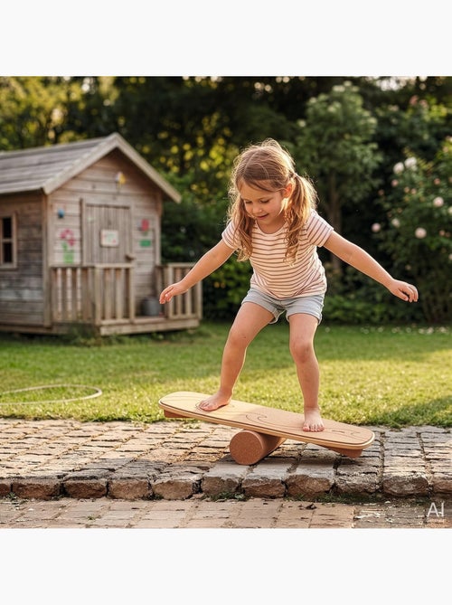 Planche d'équilibre en bois et liège - Kiabi