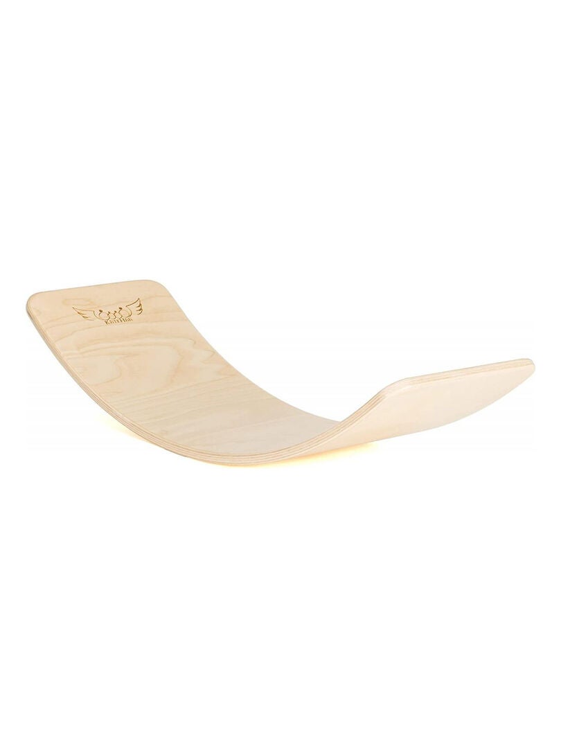 Planche d'équilibre en bois naturel large pour enfant de KateHaa Beige - Kiabi
