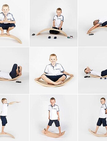 Planche D'équilibre pour Enfants 80x30cm Planche Balancer Montessori, Balance Board
