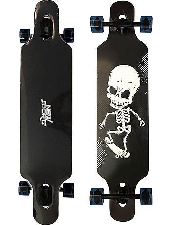 Planche Longboard Skull Squelette ABEC 9 - Kiabi