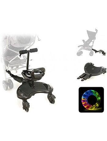Planche poussette universelle siège enfant roues LED 2-5 ans 20kg léger