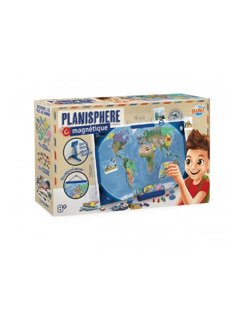 Planisphère aimanté Bleu - Kiabi
