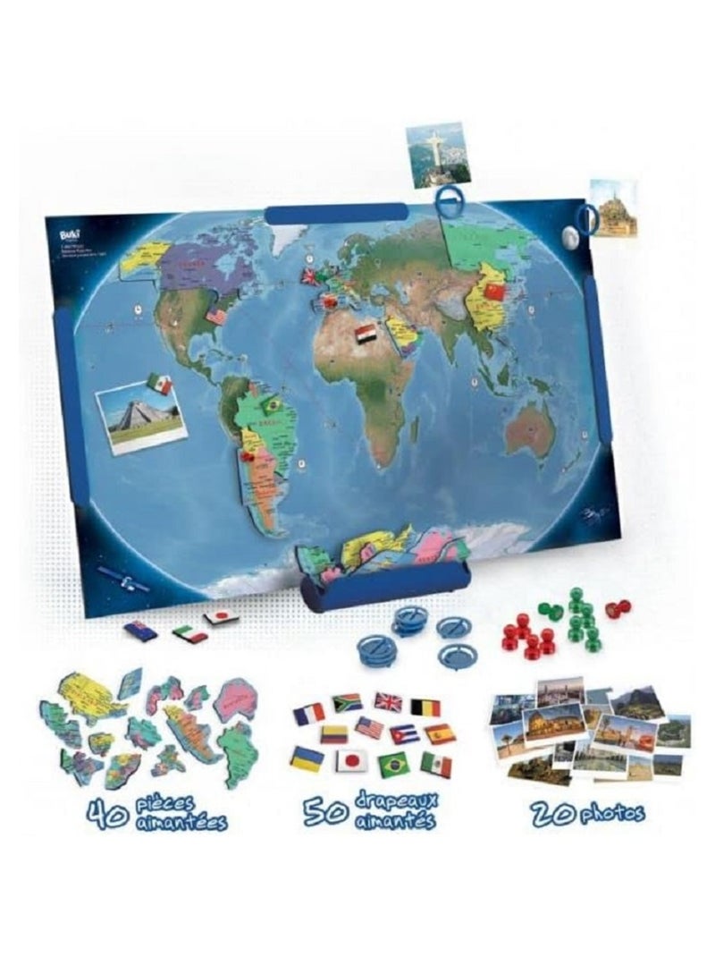 Planisphère aimanté Bleu - Kiabi