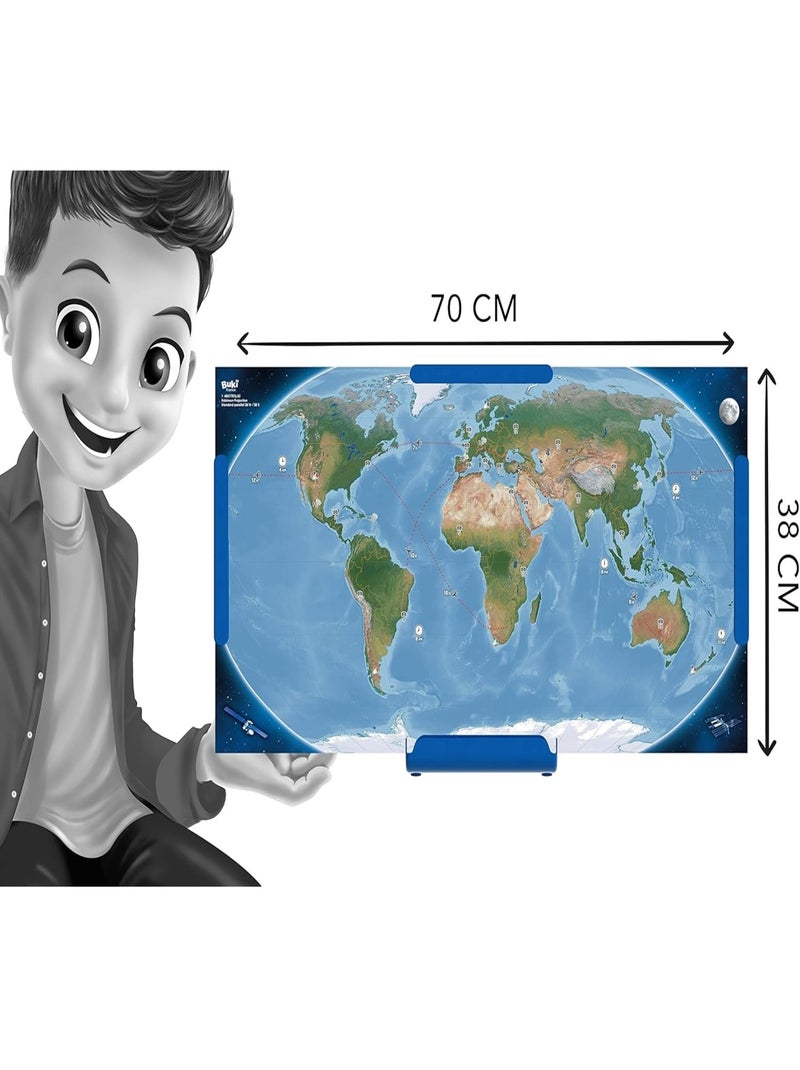 Planisphère aimanté Bleu - Kiabi