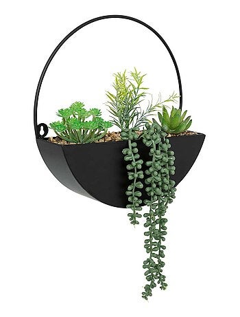 Plante à suspendre avec pot en métal