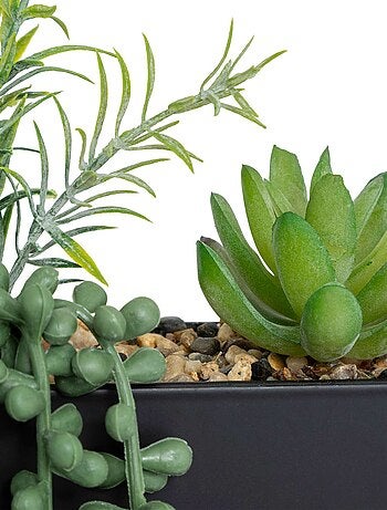 Plante artificielle à suspendre avec pot en métal IMY