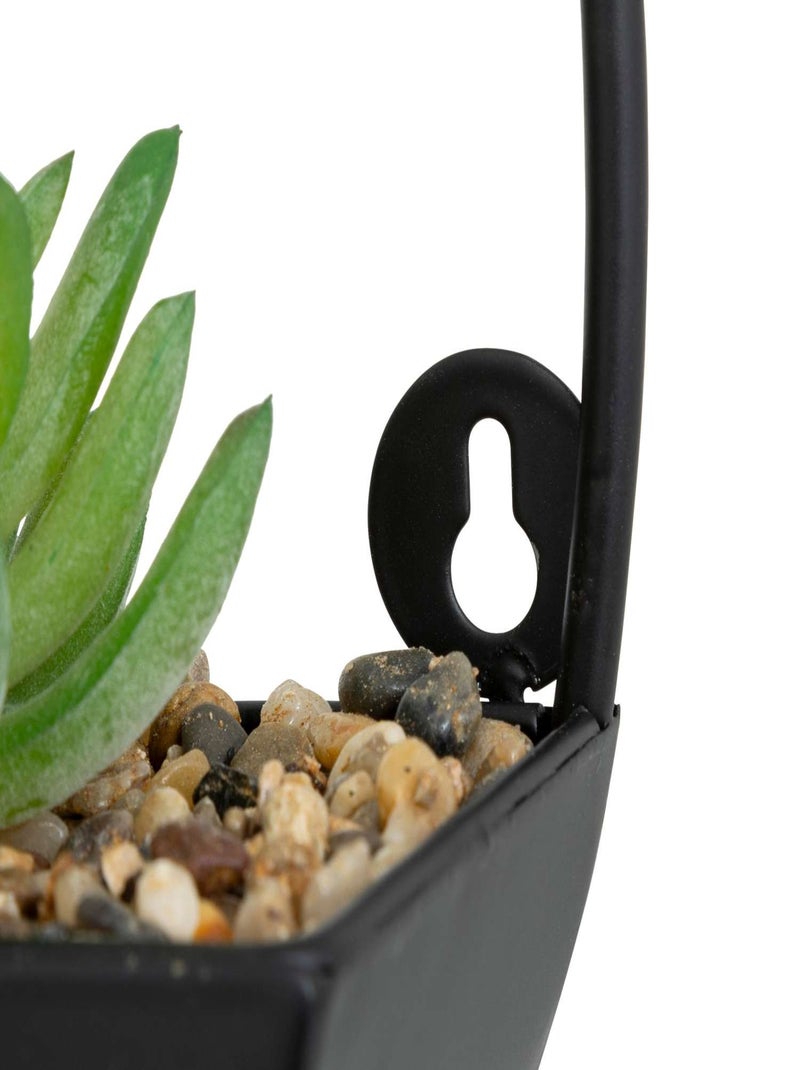 Plante artificielle à suspendre avec pot en métal IMY Noir - Kiabi