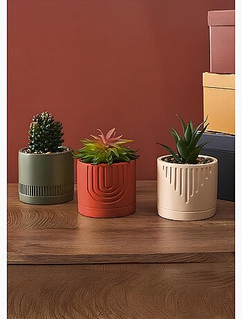 Plante artificielle Arty + pot coloré - AFIBEL