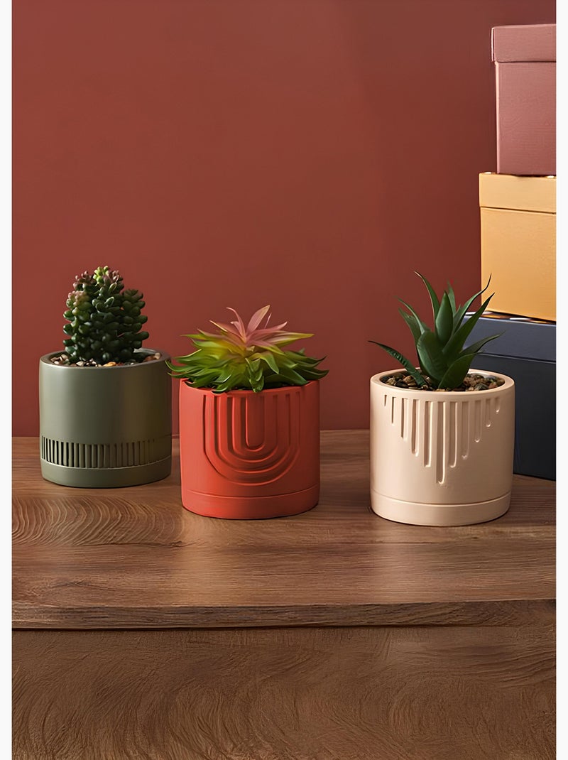 Plante artificielle Arty + pot coloré - AFIBEL Vert - Kiabi