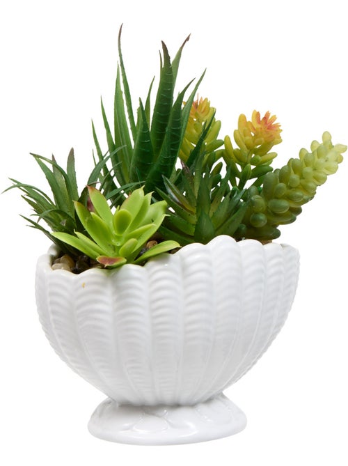 Plante artificielle avec pot coquillage OCEA - Kiabi