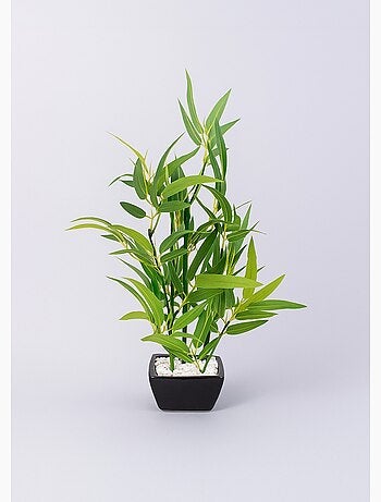Plante artificielle bambou pot céramique - AFIBEL