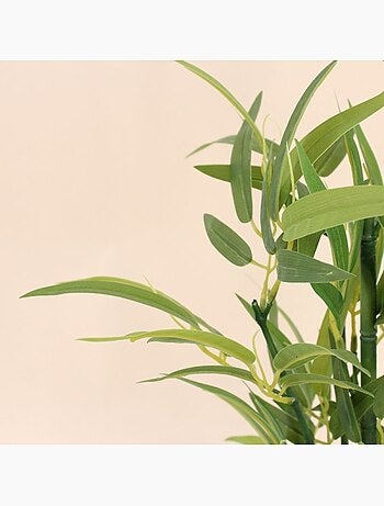 Plante artificielle bambou pot céramique - AFIBEL