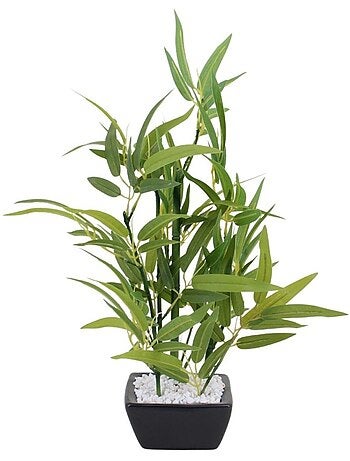 Plante artificielle bambou pot céramique - AFIBEL
