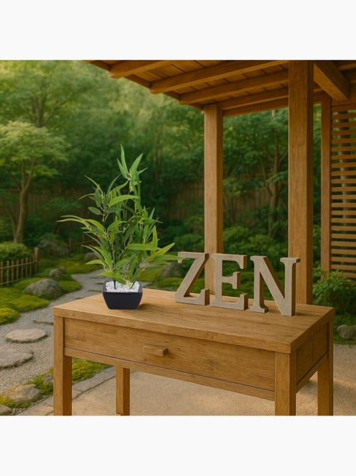 Plante artificielle bambou pot céramique - AFIBEL - Kiabi