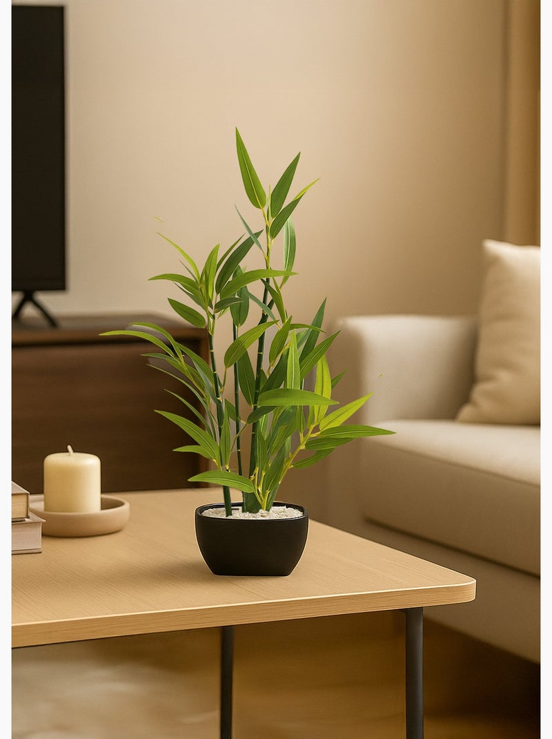 Plante artificielle bambou pot céramique - AFIBEL Noir - Kiabi