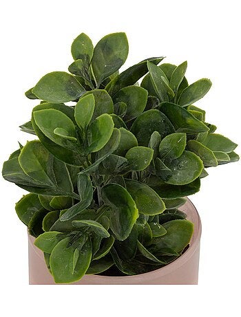 Plante artificielle en pot de verre