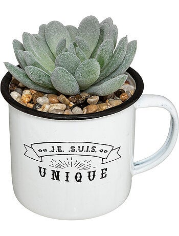 Plante artificielle en pot en métal
