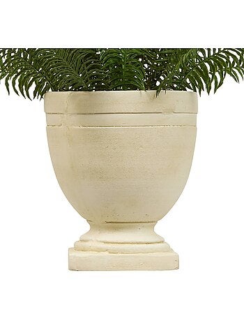Plante artificielle fougère h80cm fleur de rose