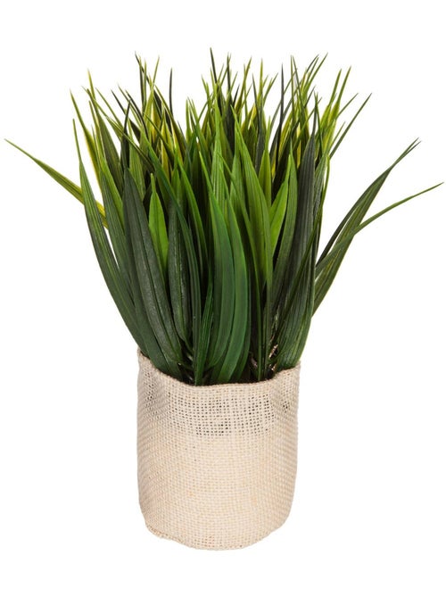 Plante artificielle imitation cactus en pot de jute - Kiabi