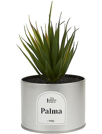 Plante artificielle oasis + pot métal - afibel