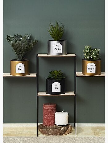Plante artificielle oasis + pot métal - afibel