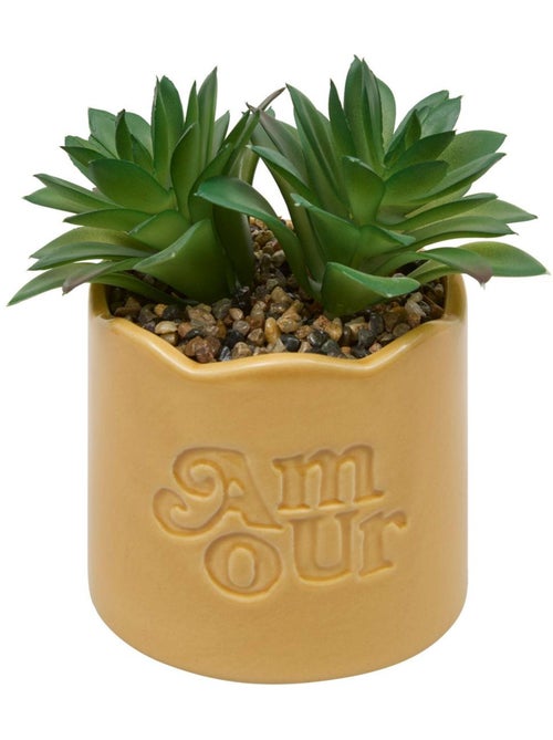 Plante artificielle petit format en pot céramique - Kiabi