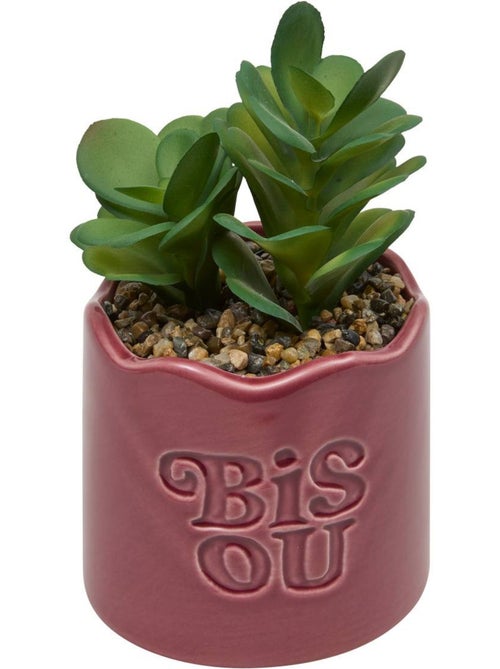 Plante artificielle petit format en pot céramique - Kiabi