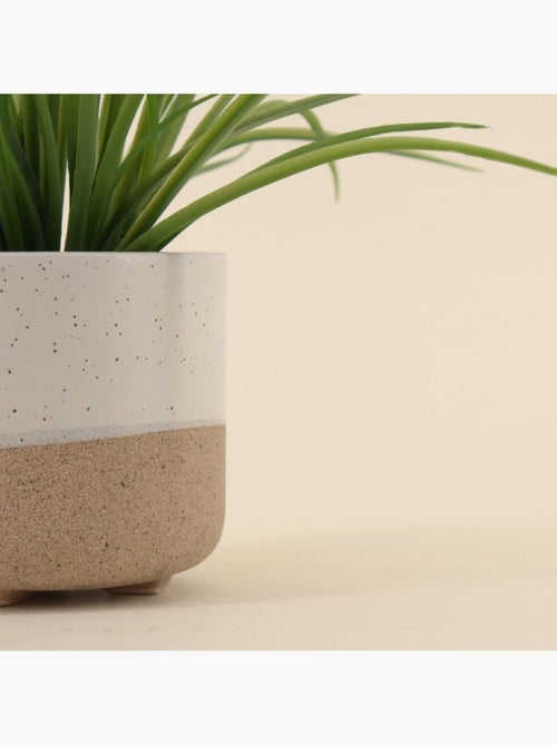 Plante artificielle pot céramique bicolore 26cm - Kiabi Plante artificielle pot céramique bicolore 26cm - Kiabi