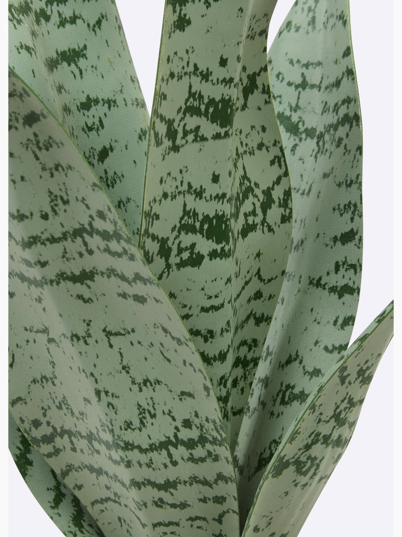 Plante artificielle, pot céramique rayée - Atmosphera Vert - Kiabi