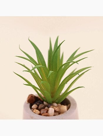 Plante artificielle pot ciment 11cm