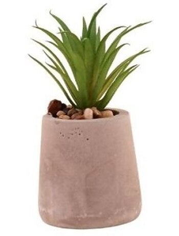 Plante artificielle pot ciment 11cm