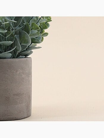 Plante artificielle pot ciment 19cm