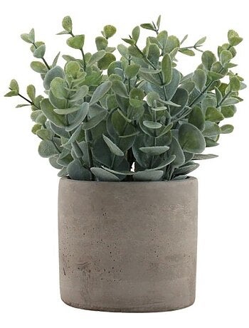 Plante artificielle pot ciment 19cm