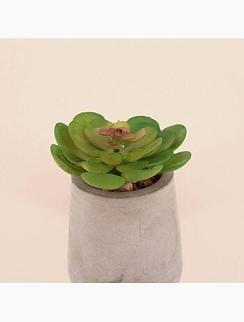 Plante artificielle pot ciment 8cm