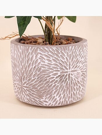 Plante artificielle pot en ciment 28x14cm