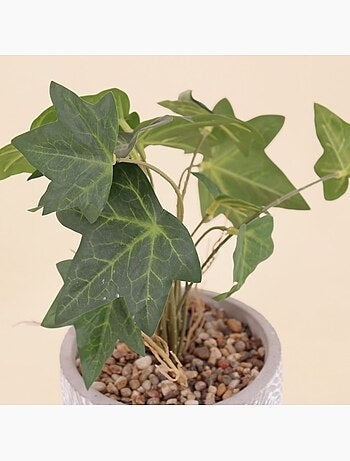 Plante artificielle pot en ciment 28x14cm