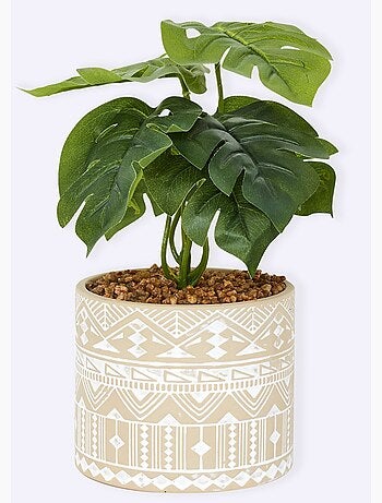 Plante artificielle + pot ethnique - AFIBEL