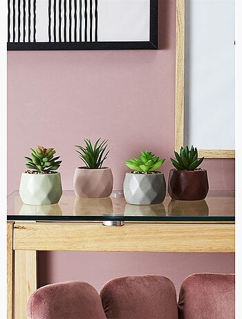 Plante artificielle + pot origami