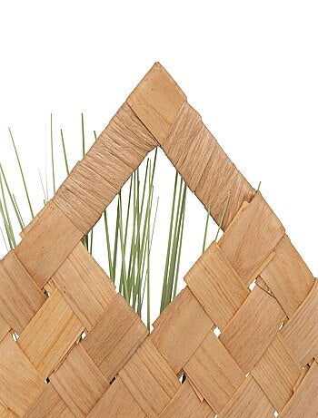 Plante artificielle suspendue avec panier en fibre de bambou JIKA