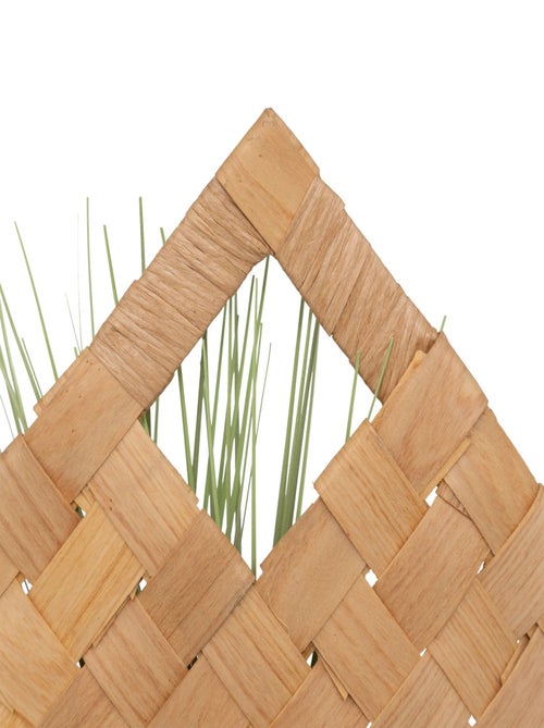 Plante artificielle suspendue avec panier en fibre de bambou JIKA - Kiabi