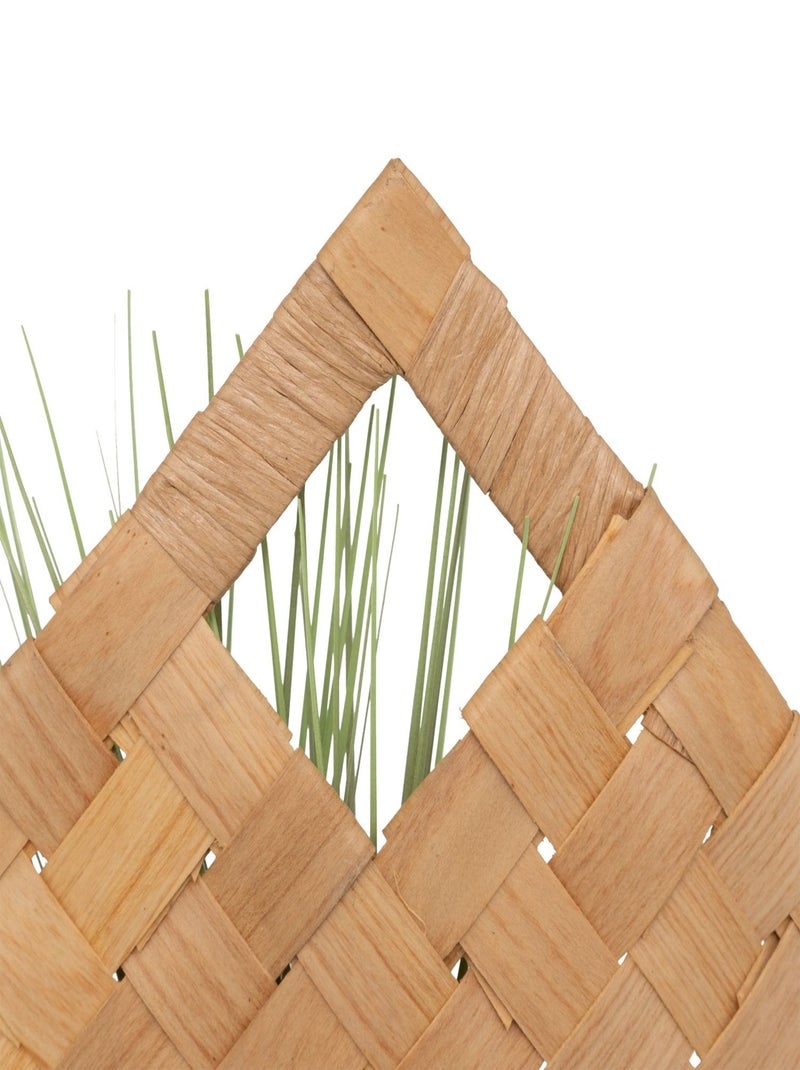 Plante artificielle suspendue avec panier en fibre de bambou JIKA Beige - Kiabi