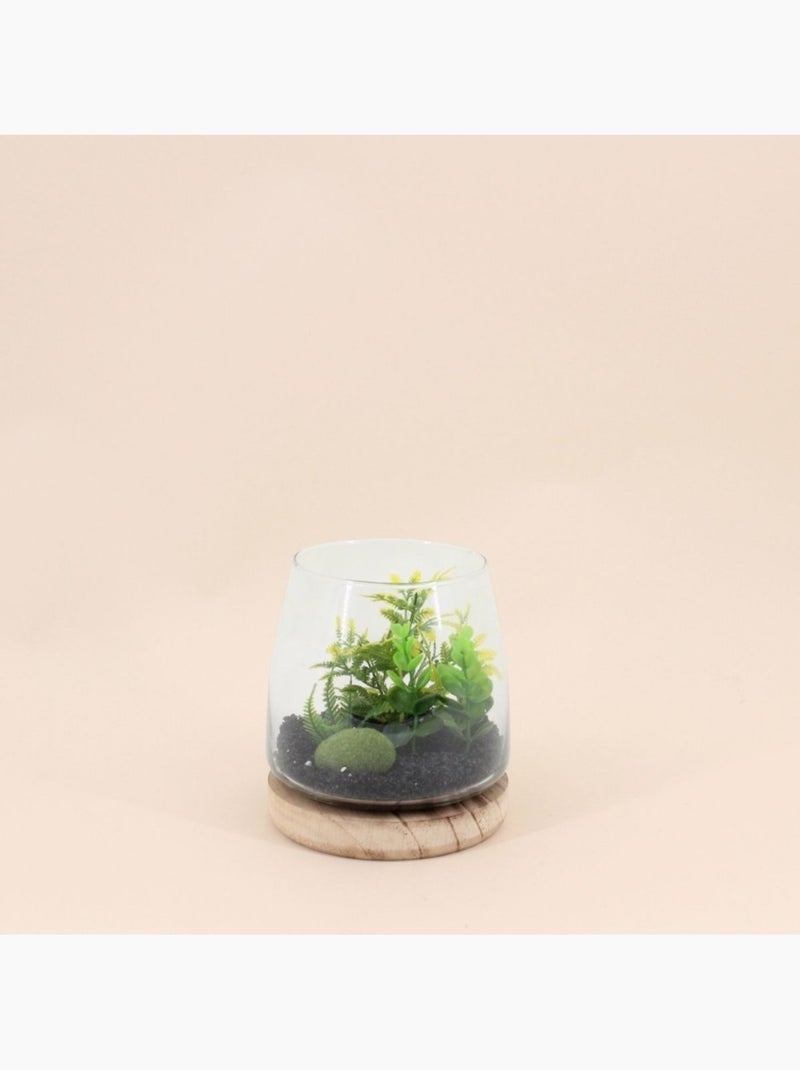 Plante artificielle terrarium 16x13,5cm Vert - Kiabi