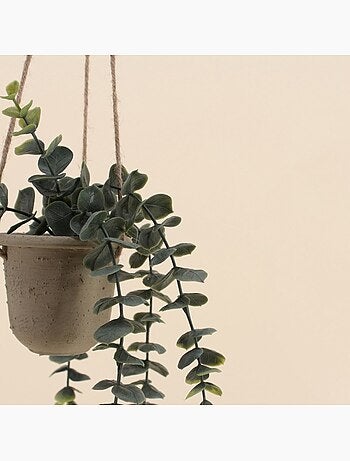 Plante artificielle tombante pot en papier maché 68cm