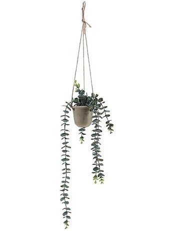 Plante artificielle tombante pot en papier maché 68cm