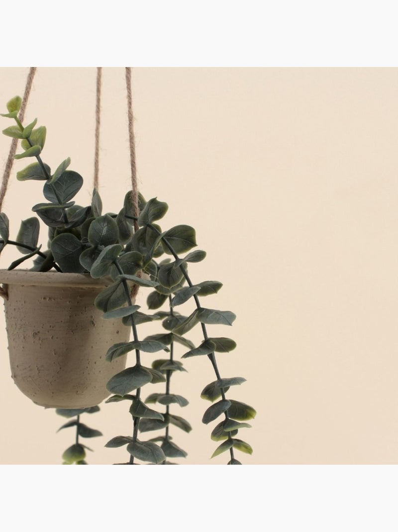 Plante artificielle tombante pot en papier maché 68cm Beige - Kiabi