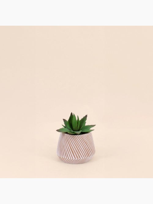 Plante grasse artificielle pot en céramique 13x10cm - Kiabi